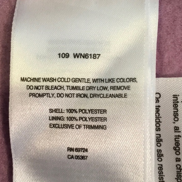 Columbia Fleece Jacket Zipper&Pockets Lilac - Picture 7 of 7